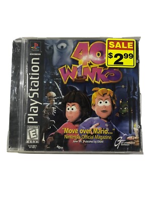 40 Winks (Sony PlayStation 1, 1999)  PS1-Brand New and Sealed-Rare