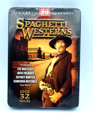 SPAGHETTI WESTERNS CLASSIC MOVIES, 20 FEATURES, NEW IN SEALED TIN (B18)