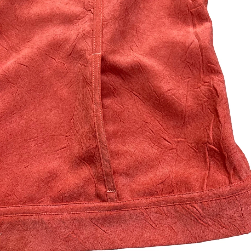 Chico's Women’s Size 2 Faux Suede Jacket Blazer Ruffles Pink Long Sleeve - Image 3 of 4