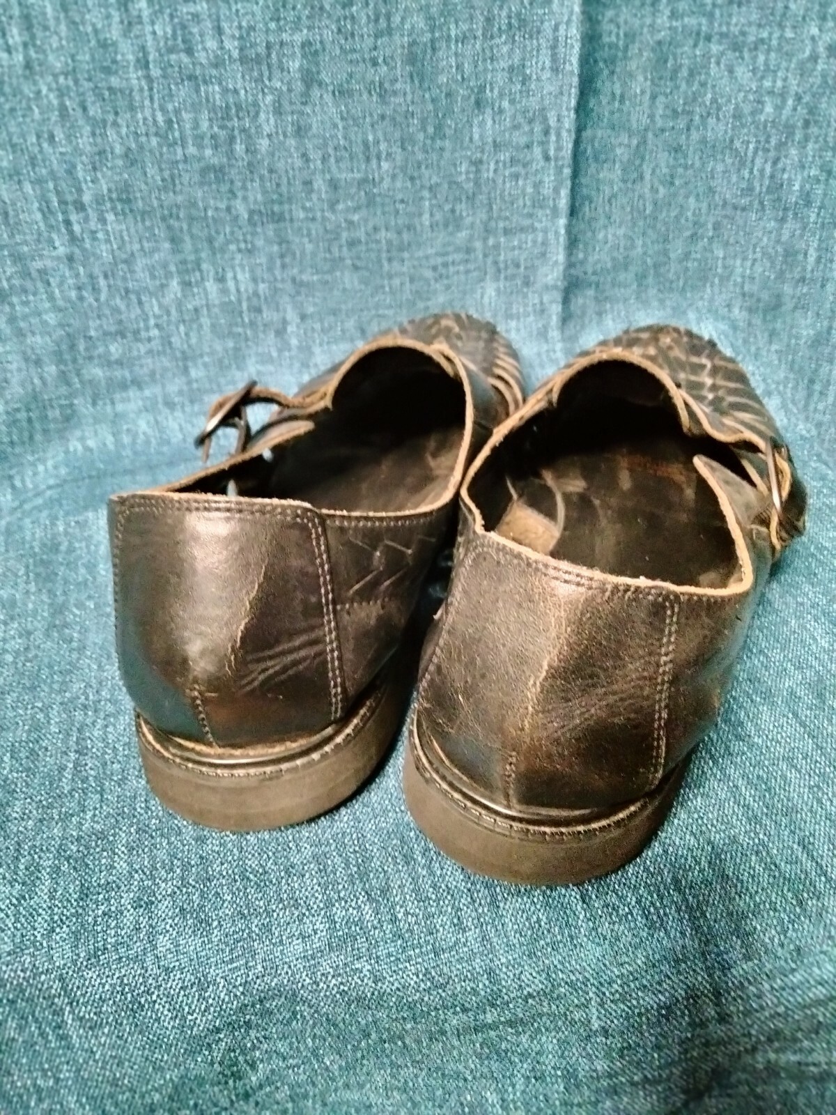 Stacy Adams Fisherman Sandals Black Leather MENS 9M Gem