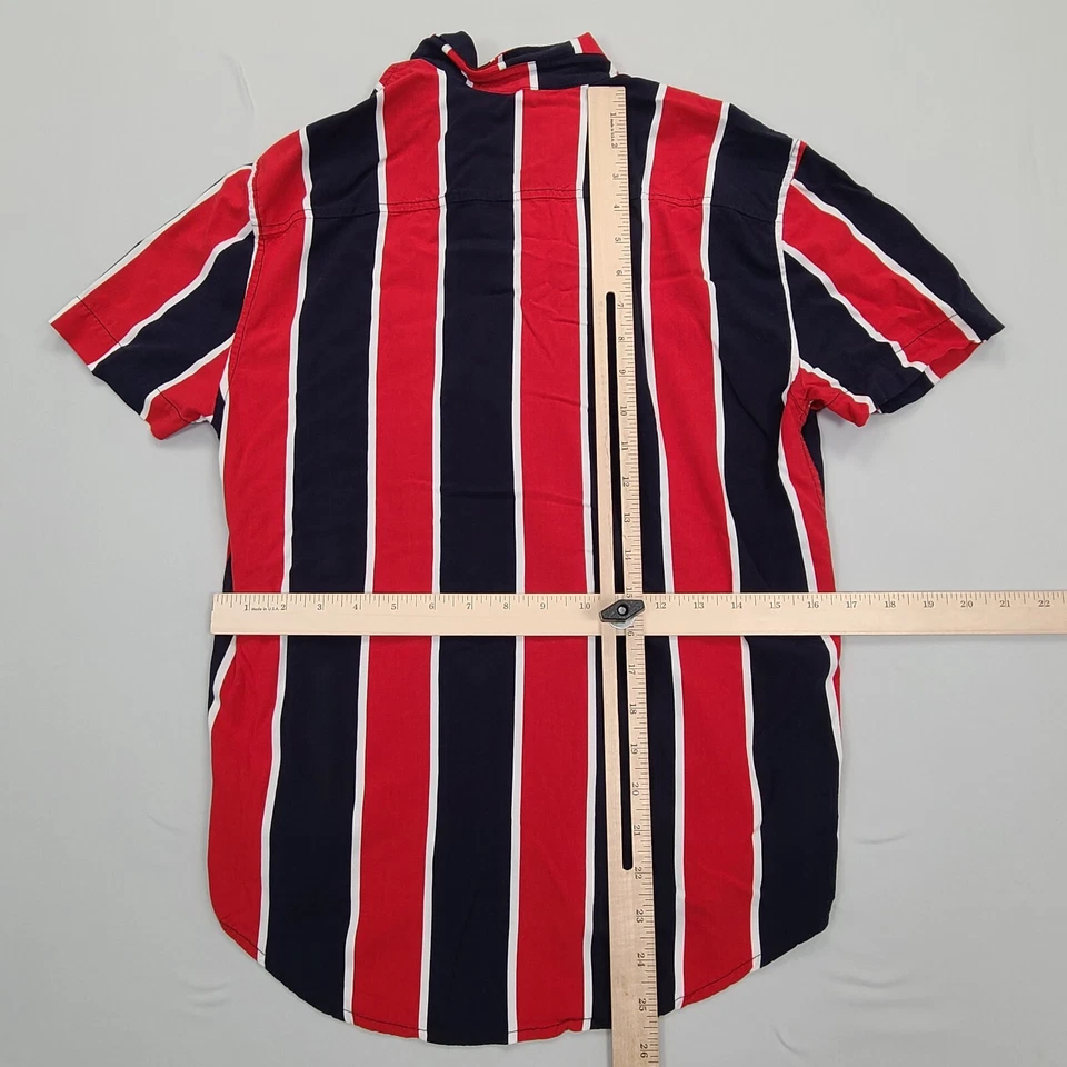 Guess Shirt Mens Small Red Blue Button Up Casual Comfort Stylish - Image 3 of 4