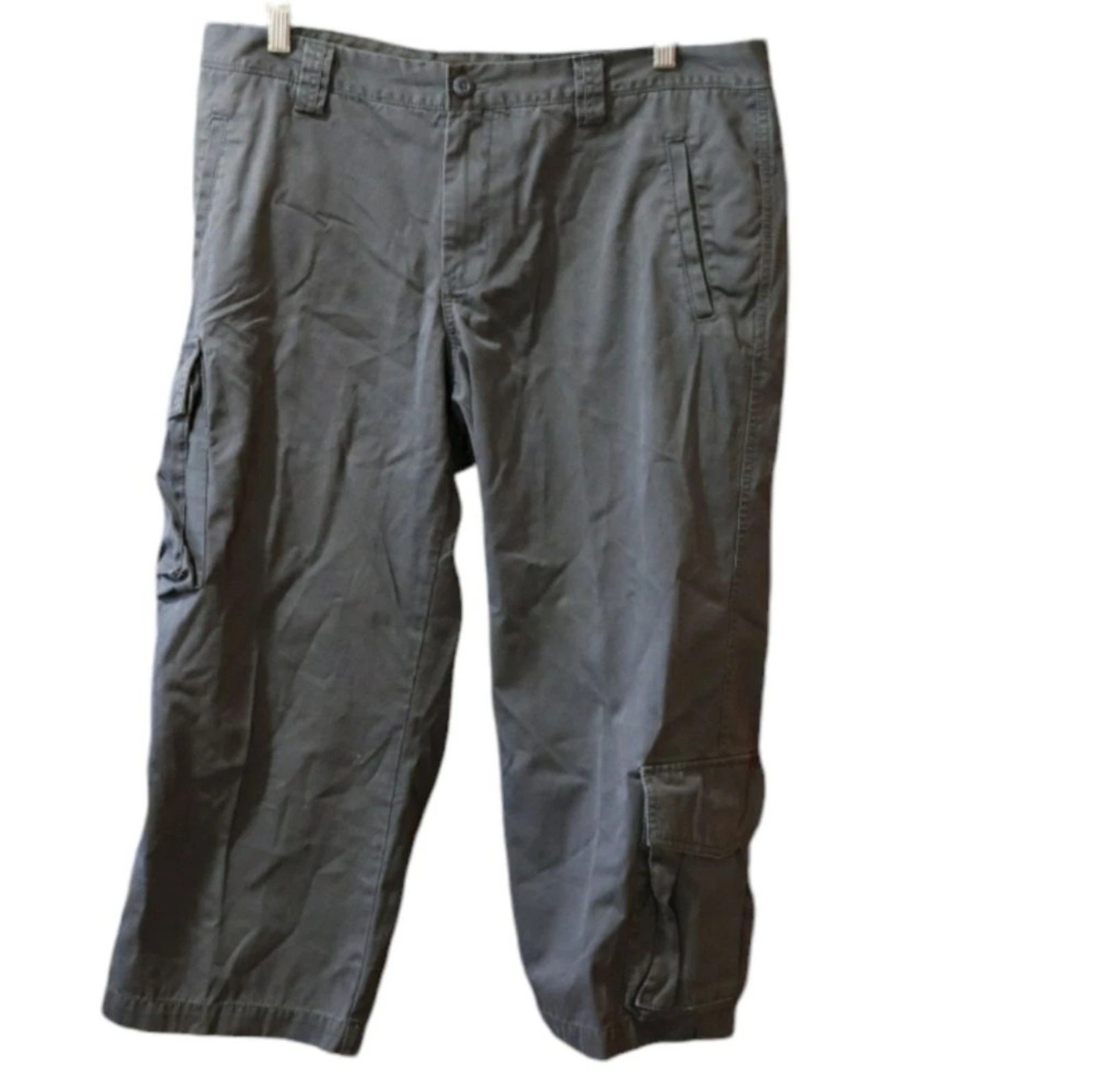 Gap Gray Cargo Pants Y2K Cropped Grunge Pants 14