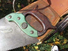 Henry Disston & Sons INC Pat # 2077509 Hand Saw w Unique Handle