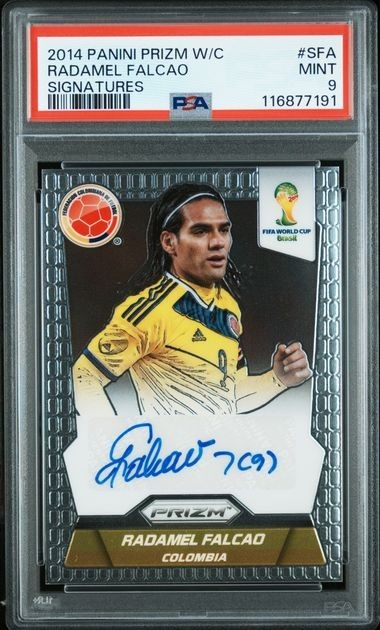2014 Panini Prizm World Cup Signature #SFA Colombia RADAMEL FALCAO PSA 9