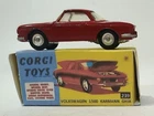 Vintage Corgi Toys Volkswagen 1500 Karmann Ghia Red diecast model car Suitcases