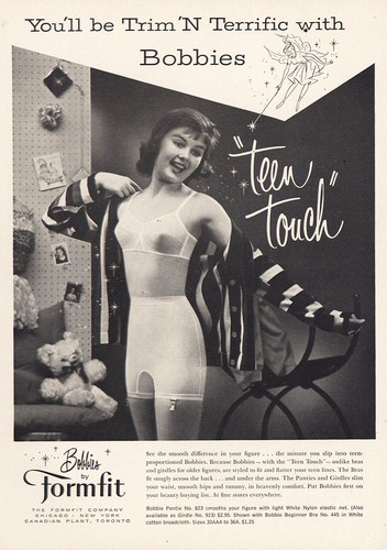 1957 Lovable Brassiere: Trim Terrific Bobbies Teen Touch Vintage Print Ad