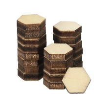 10mm Wood Pieces, 200 Pack Unfinished Hexagonal Wood Shapes Blank Wooden Cutouts