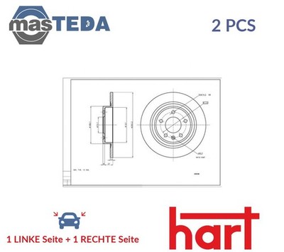 232 238 BREMSSCHEIBEN SATZ HINTEN HART 2PCS NEU OE QUALITÄT