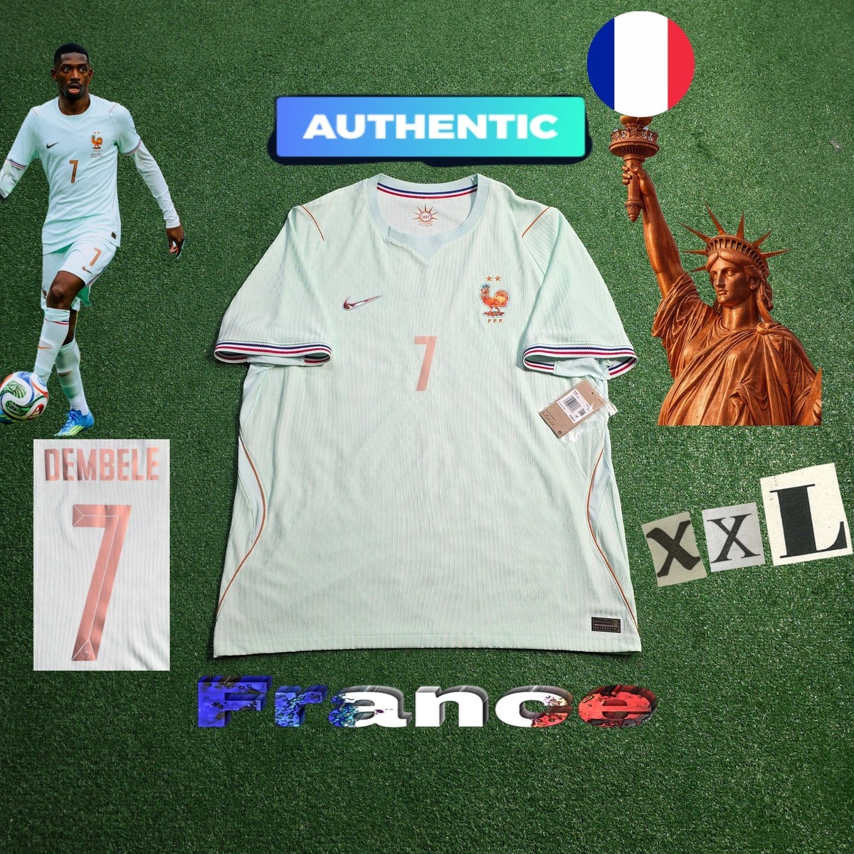 NIKE France Ousmane Dembele #7 2026 World Cup Authentic Away