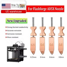 1/2x Upgrade Quick-Swap Hardened Steel Nozzle For Flashforge Adventurer 5X