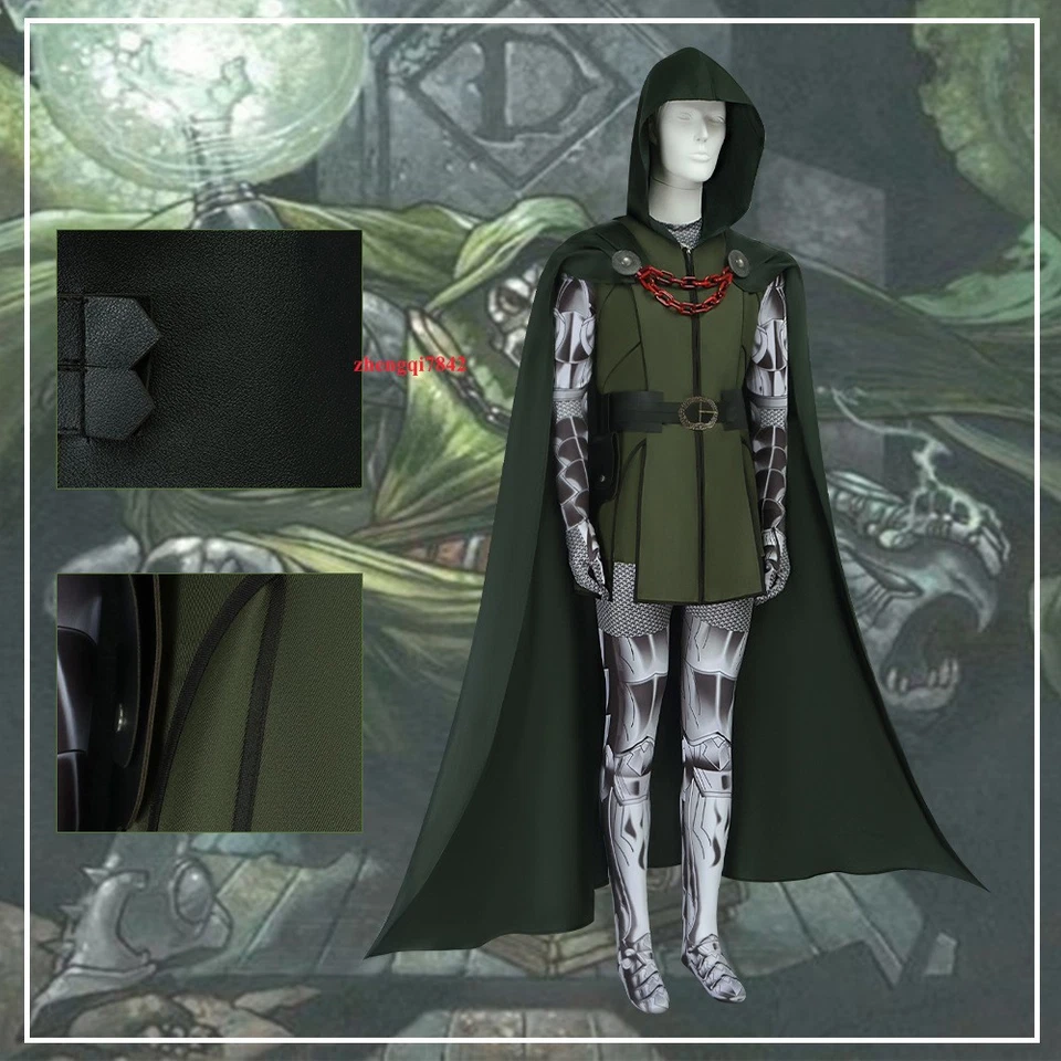 Avengers:doomsday Doctor Doom Cosplay Halloween Costume Complete Set Outfit Show - Image 3 of 4