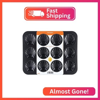 CHEFMADE Madeleine Pan, Nonstick 12 Cavity Scallop Shell Bakeware