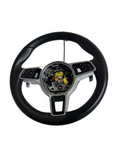 2017-2020 Porsche Panamera Front Black Leather Driver Steering Wheel 971419091