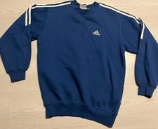 adidas Sweatshirt Mens UK 32/34 Blue 3 Stripe...