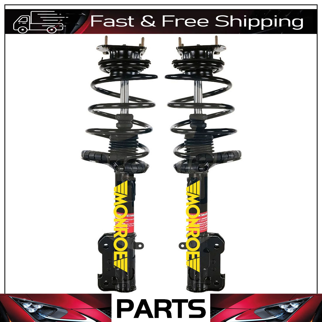 Monroe Front Struts Fits 2011-2014 Ford Mustang W/o 19'' Wheelsar.