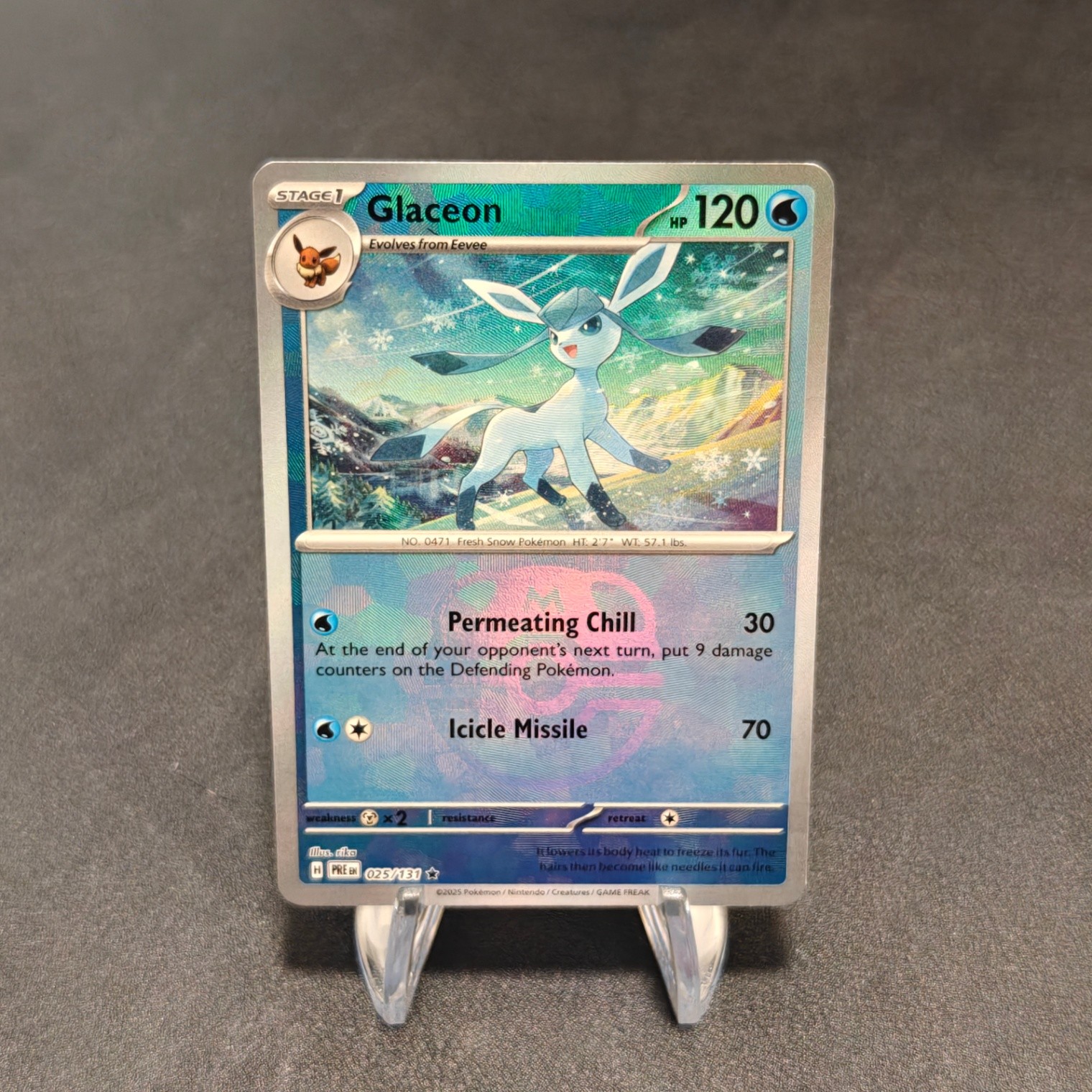 Glaceon (Master Ball) Rare SV: Prismatic Evolutions 025/131 NM POKEMON TCG