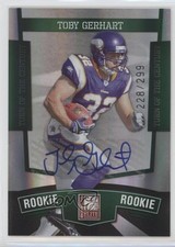 2010 Donruss Elite Rookie Turn of the Century 228/299 Toby Gerhart #183 Auto 7p8