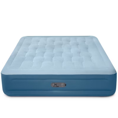 Intex Mid Rise Hexbeam 14'' Electric Pump Queen Air Mattress - Dark
