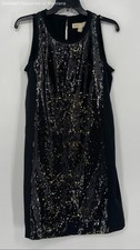 Michael Kors NWT Women's Black Gold Sequins Dress Sz 8