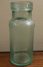 Vintage HAYWARD'S MILITARY PICKLE Jar Round Green Glass