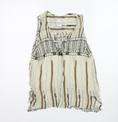 Beigefarbenes Basic-Tanktop Damen Größe 8 von Ottod'Ame