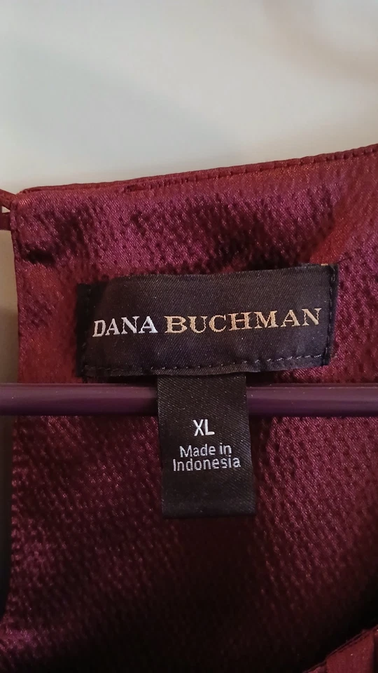Top Dana Buchman, XL, sin mangas para capas, color vino Foto 2 de 4