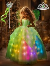 Princess Dresses for Girls, Lights RGB Music Sync Halloween Costume with App ...