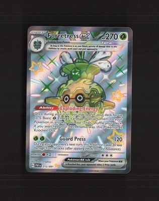 Forretress ex 212/091 Paldean Fates Full Art Shiny Ultra Rare Pokemon Card LP+