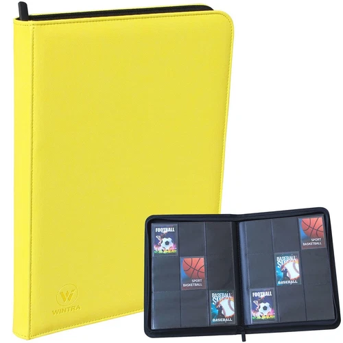 Premium Zip Card Binder, 9 Pocket Trading Card Collectors Album, Side Loading