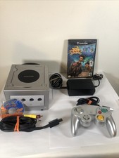 Nintendo GameCube Gaming System Silver Console 2 Games Bundle 2 Owners READ