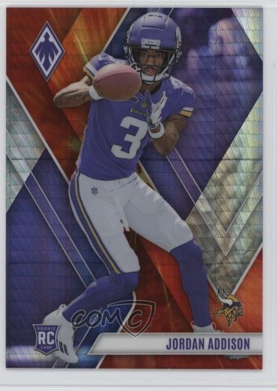 2023 Panini Phoenix Rookies Fire Burst 51/340 Jordan Addison #109 1kh5