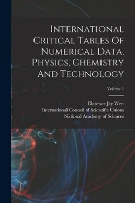 National Research C International Critical Tables Of Numerical Dat (Taschenbuch)