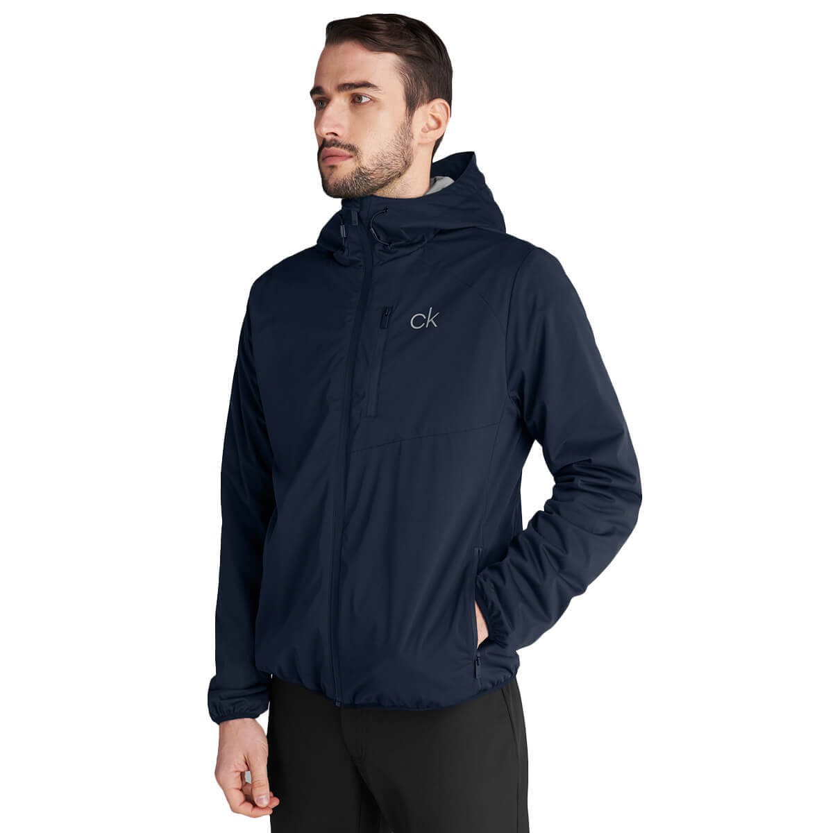 Calvin Klein Mens Ultron Hooded Jacket - Navy - S
