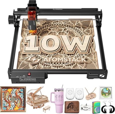 ATOMSTACK A10 PRO V2 12W Lasergravurmaschine, 0,06 mm Punkt Holz Laser Cutter, h