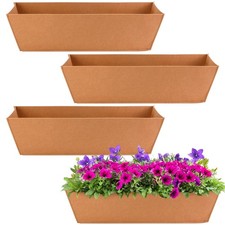 24Inch Fabric Plant Window Box Liners Rectangular NonWoven Garden Baskets
