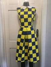 Yellow And Blue Checked Dress