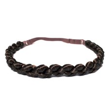 Fashion Headband, Synthetic Hair Braided Headband Waffle Braid Loose Design 8 In