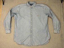 Ralph Lauren Shirt Mens 2XLT Blue Chambray We...