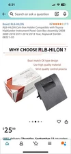 RLB -HILON Coin Box Holder Compatible With Toyota Highlander  