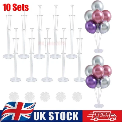 CP-AUTO 10 Sets Table Balloon Stand Kit Holder +Base Balloon Rack Birthday Wedding Decor