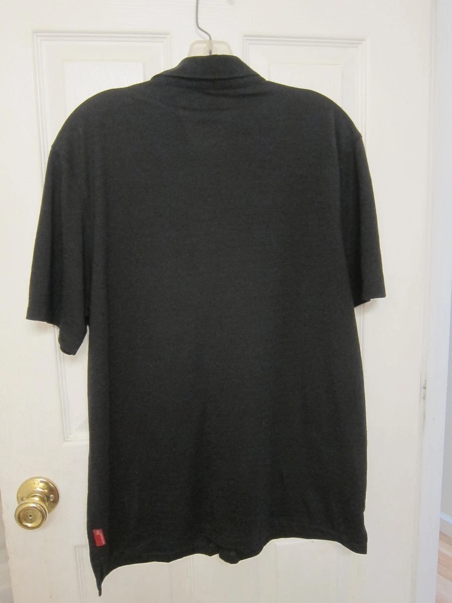 Usada en Excelente Condición Camisa Guess Para Hombre Manga Corta Negra Mezcla Poliéster - Talla Mediana