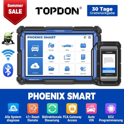 TOPDON Phoenix Smart J2534 KFZ Diagnosegerät OBD2 Scanner ECU Programmierung