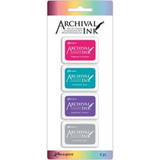 Ranger Ink RGRAIMK.57703 Archival Mini Ink Pad Set 4 White