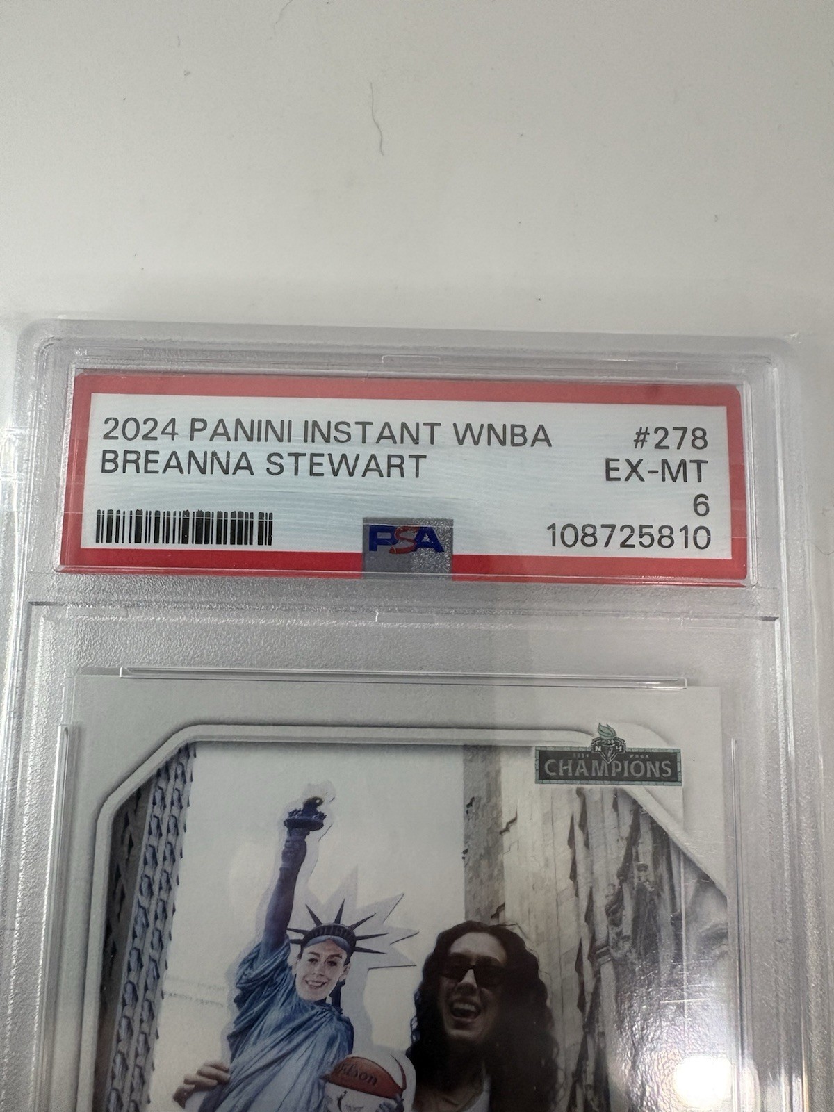 2024 Panini Instant WNBA Breanna Stewart New York Liberty Championship 278 PSA 6 view 4