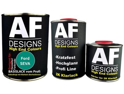 FÜR Ford SEVA Mus Green 2,5L Autolack Set Klarlack Härter