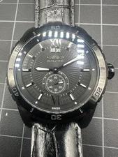 Balmer DB9 Men's Watch Round 45mm Black, Leather Band.      H