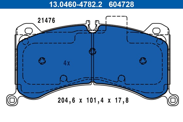 Bremsbelagsatz Scheibenbremse ATE 13.0460-4728.2 FüR Audi Q8 Tron Sportback GET-image