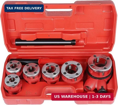 Yaegoo Ratchet Pipe Threader Kit, Manual Ratcheting Pipe Threading Tool with Han