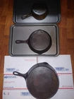 Lot Of 3x Wagner Ware Sidney Cast Iron Skillet 1059 1054 1056 Vintage Rare