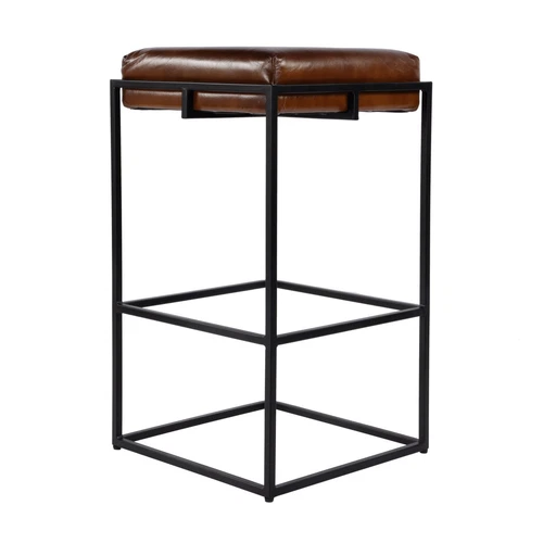 Butler Specialty Company Eldridge 31 in. Seat Height Leather Bar Stool in Brown - Picture 3 of 5